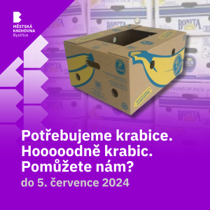 knihovna banánové krabice